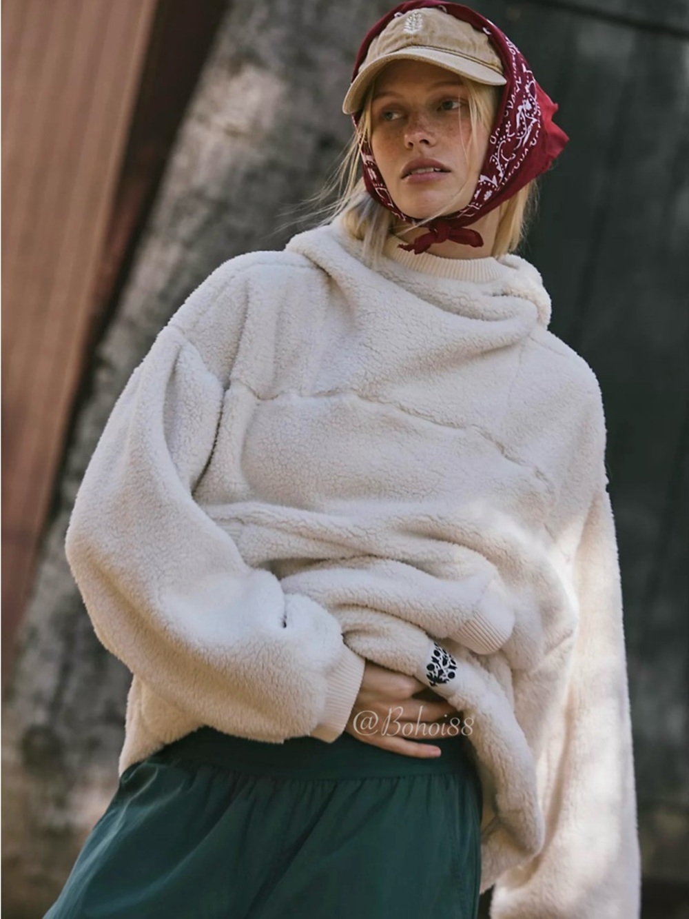 NEW Free People Scout It Out Fleece Pullover